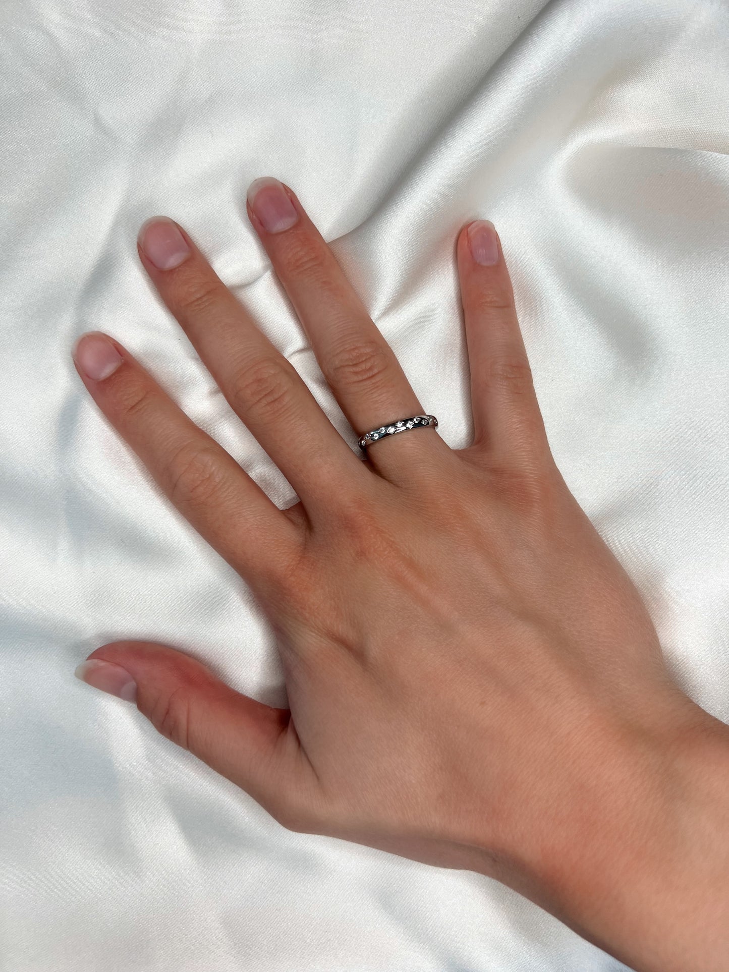 Diamond ring zilver