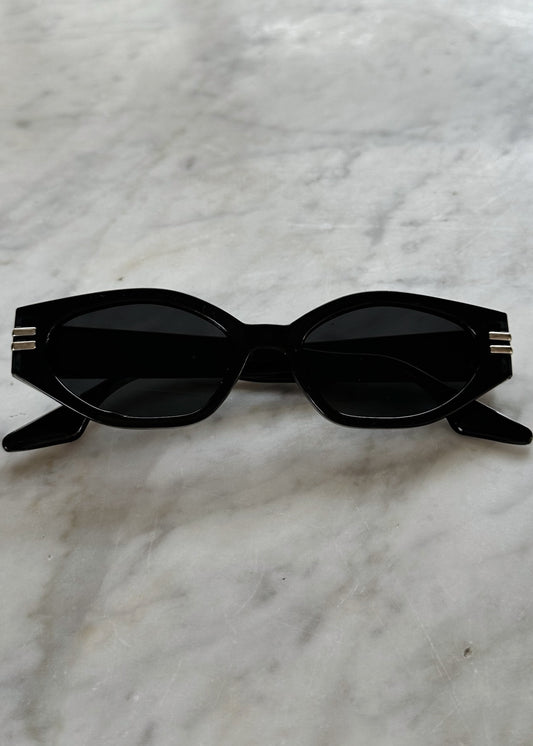 Cateye zonnebril zwart