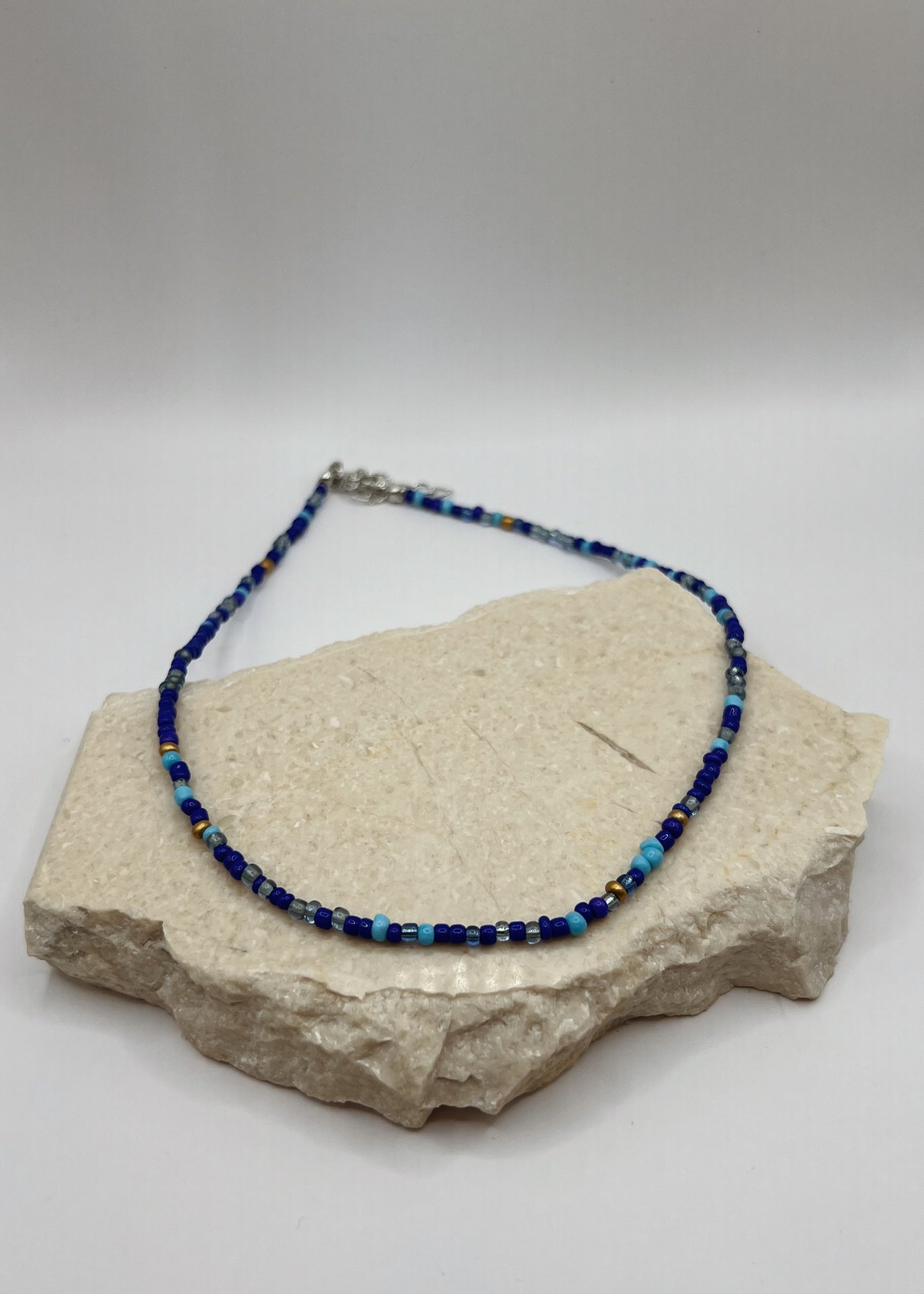 Kralenketting blauw